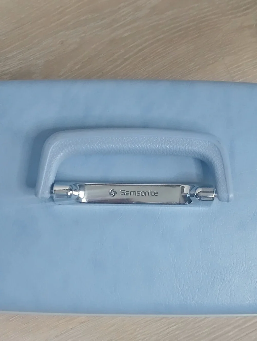 Samsonite Retro Luggage Style Vintage 50's Hard Case w/ Tray Blue Silver Tone